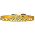 Pet Pal One Row Clear Jewel Croc Dog CollarYellow Size 12 PE770688